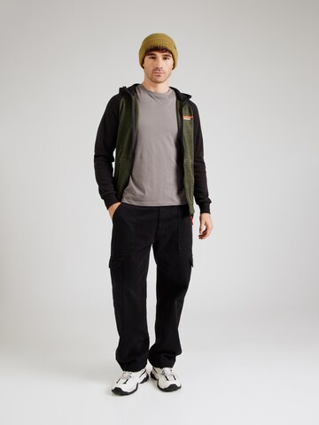 JACK & JONES Zip-Up Hoodie 'ERIK' in Green