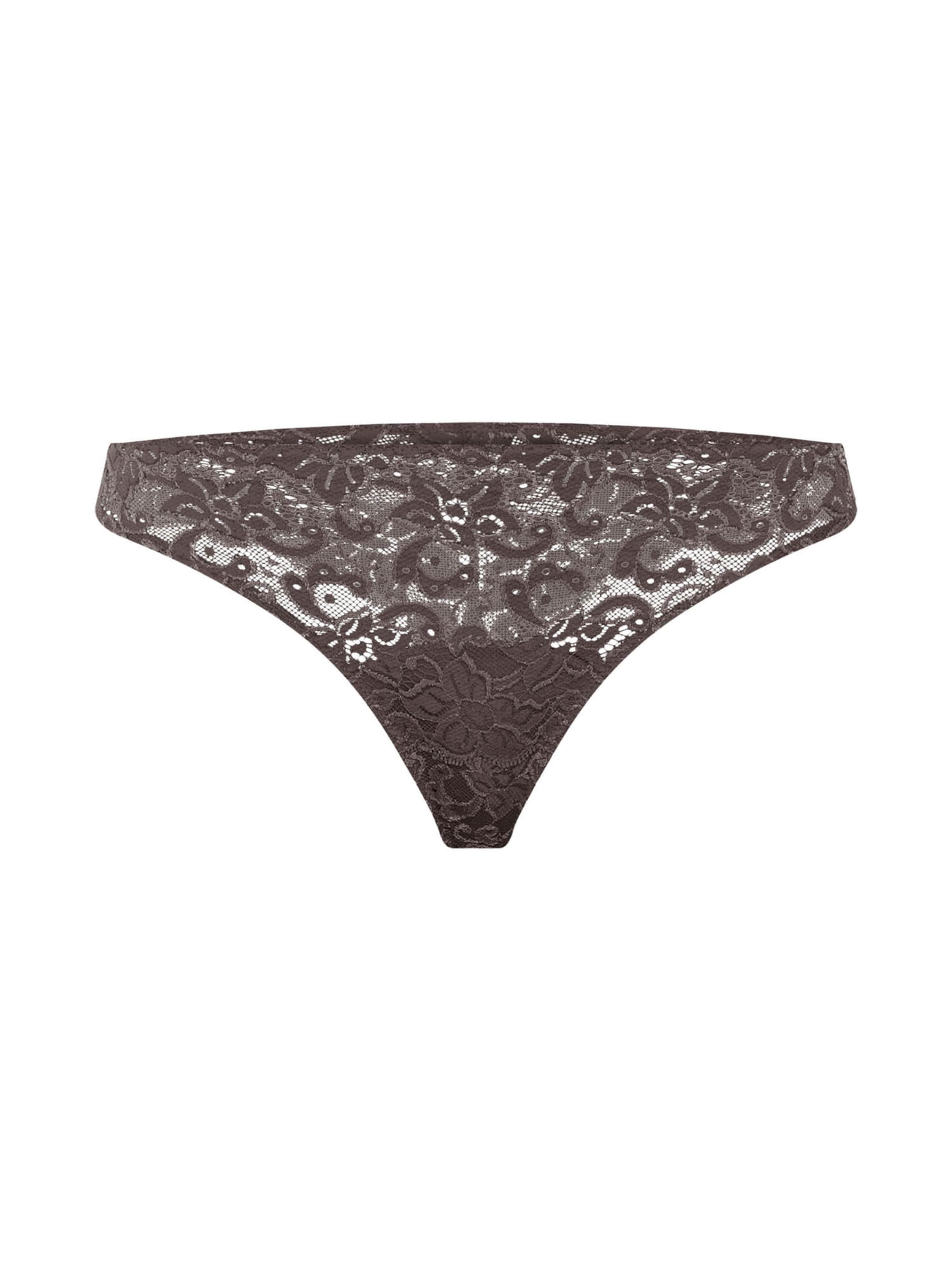 String ' Moments ' Hanro en marron : devant