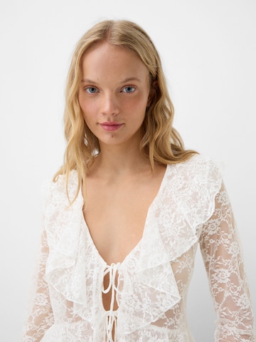 Bershka Bluse in Weiß