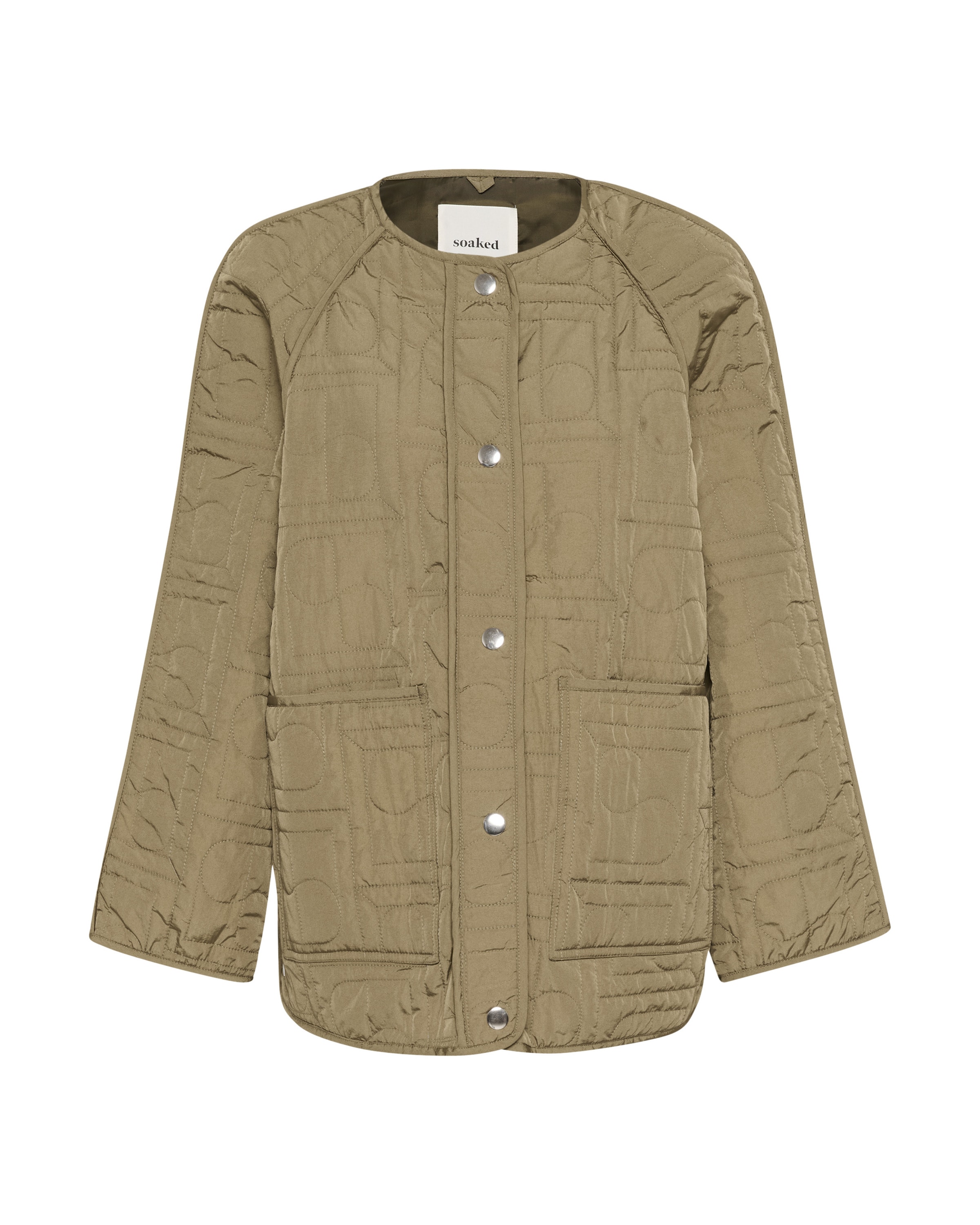 Veste mi-saison 'Jackline' SOAKED IN LUXURY en vert : devant