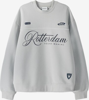 Bershka Sweatshirt in Grijs: voorkant