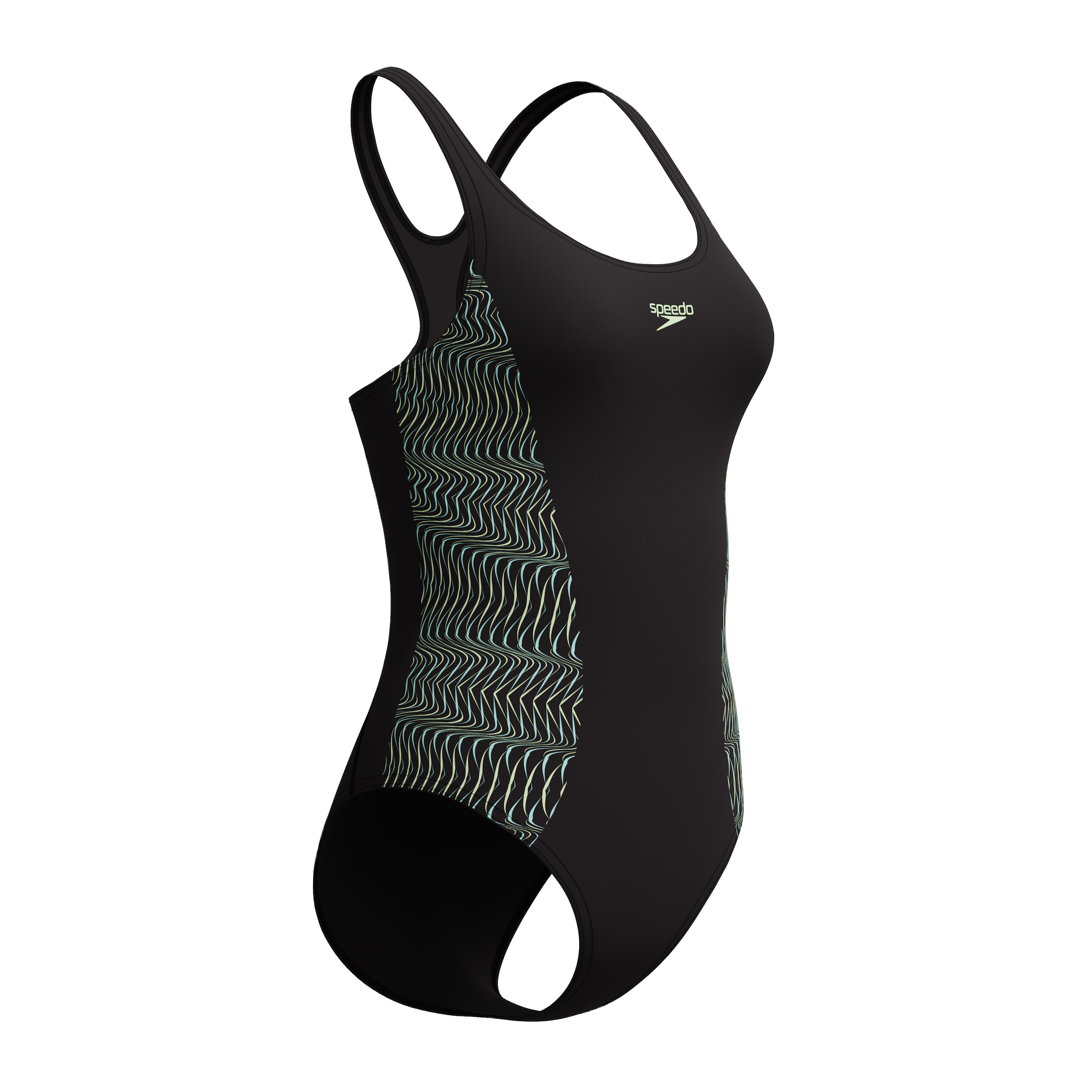 SPEEDO Bustier Badeanzug in Schwarz