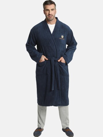 Charles Colby Bathrobe long in Blue: front