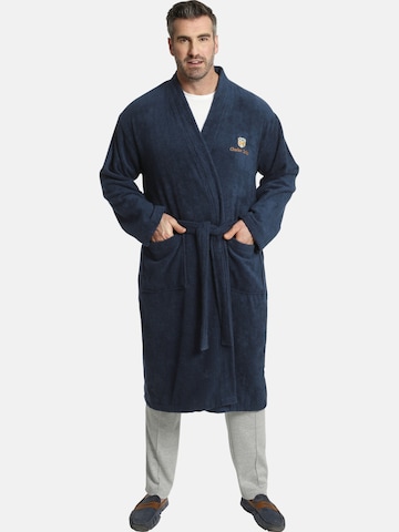 Charles Colby Long Bathrobe in Blue: front