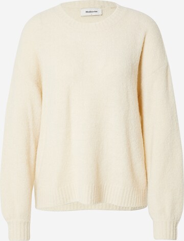 Pullover di modström in beige: frontale