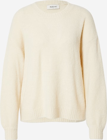 modström Sweter w kolorze beżowy: przód