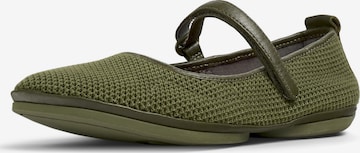 CAMPER Ballet Flats with Strap 'Right Nina' in Green: front