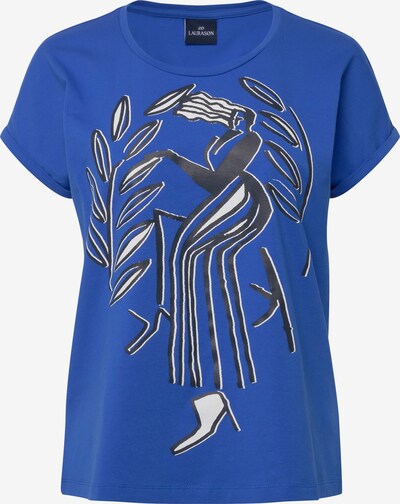 LAURASØN T-shirt en bleu ciel / noir / blanc, Vue avec produit