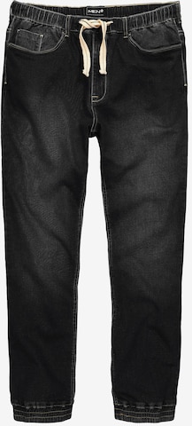 Men Plus Jeans in Zwart: voorkant