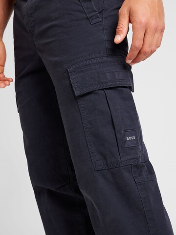 BOSS Regular Cargobroek 'Sisla-7' in Blauw