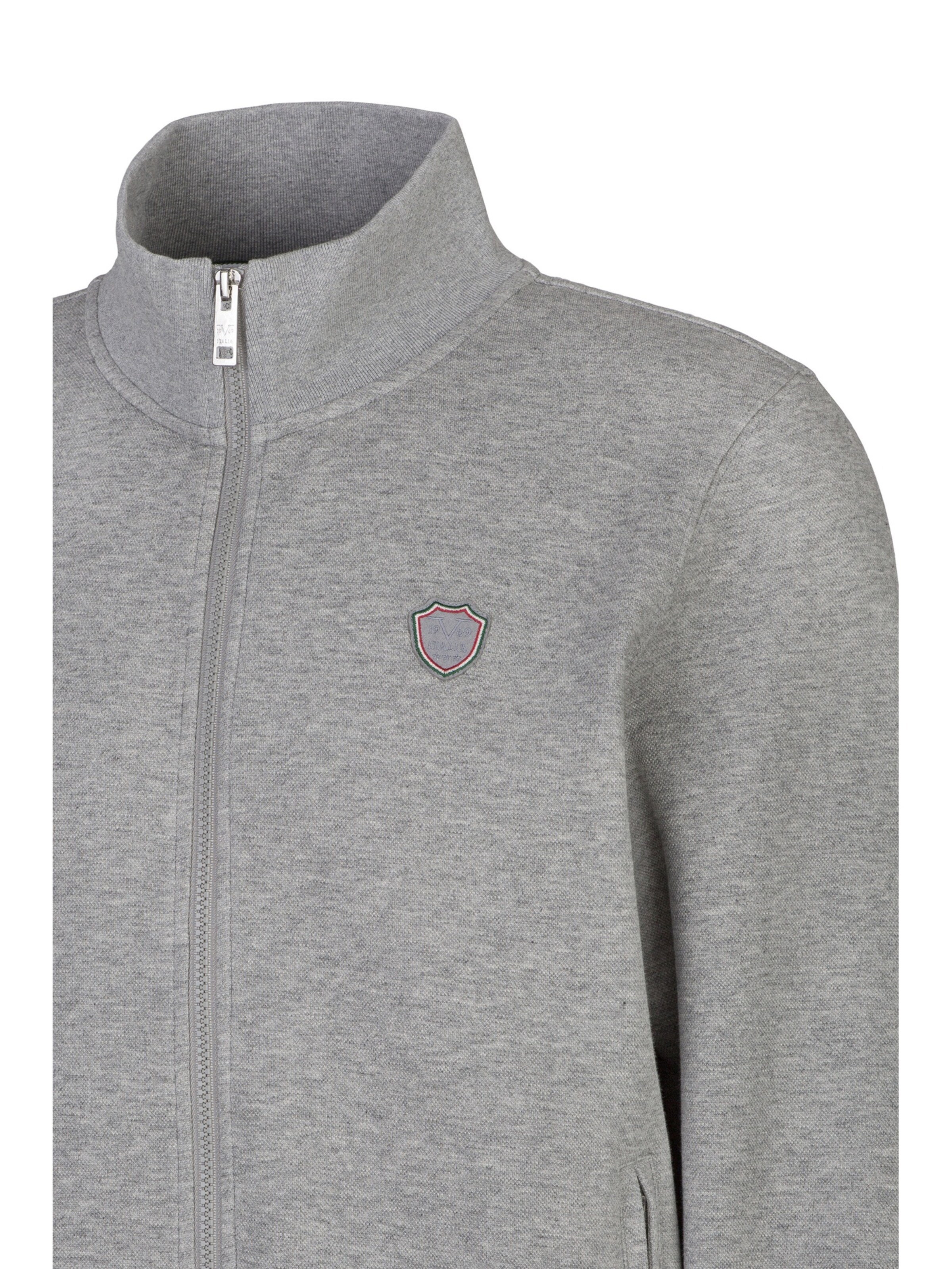 19V69 ITALIA Sweatvest 'Zaan Flag' in Grijs