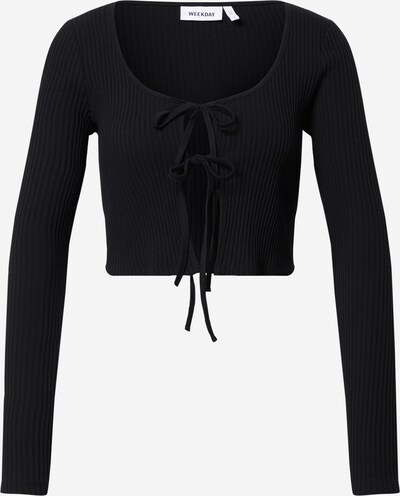 WEEKDAY Strickjacke in schwarz, Produktansicht