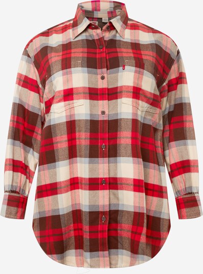 Levi's® Plus Bluse 'REMI' in beige / rot / dunkelrot, Produktansicht