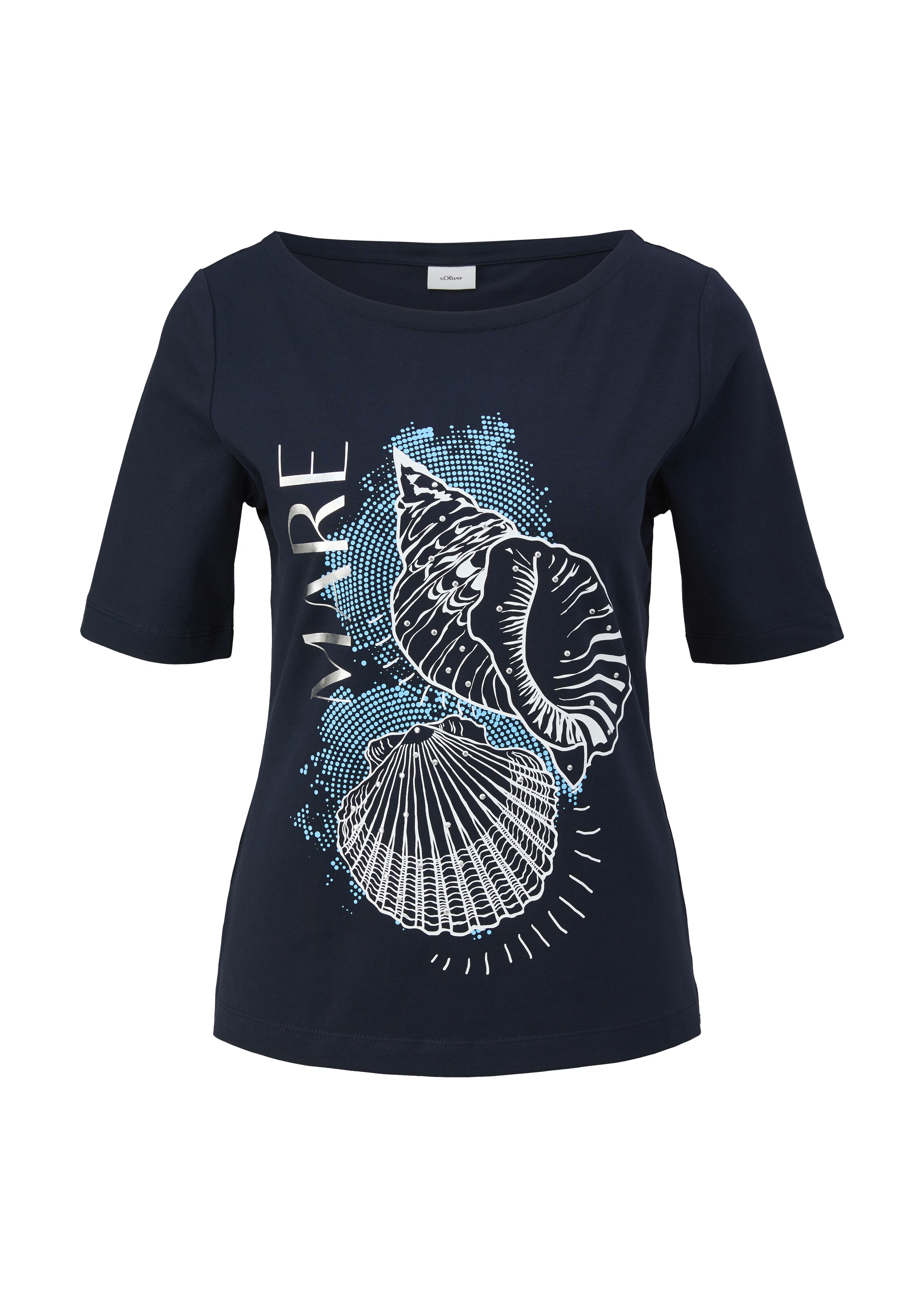 s.Oliver BLACK LABEL Shirt in Blauw: voorkant