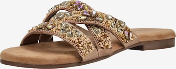 Mule LAZAMANI en beige : devant