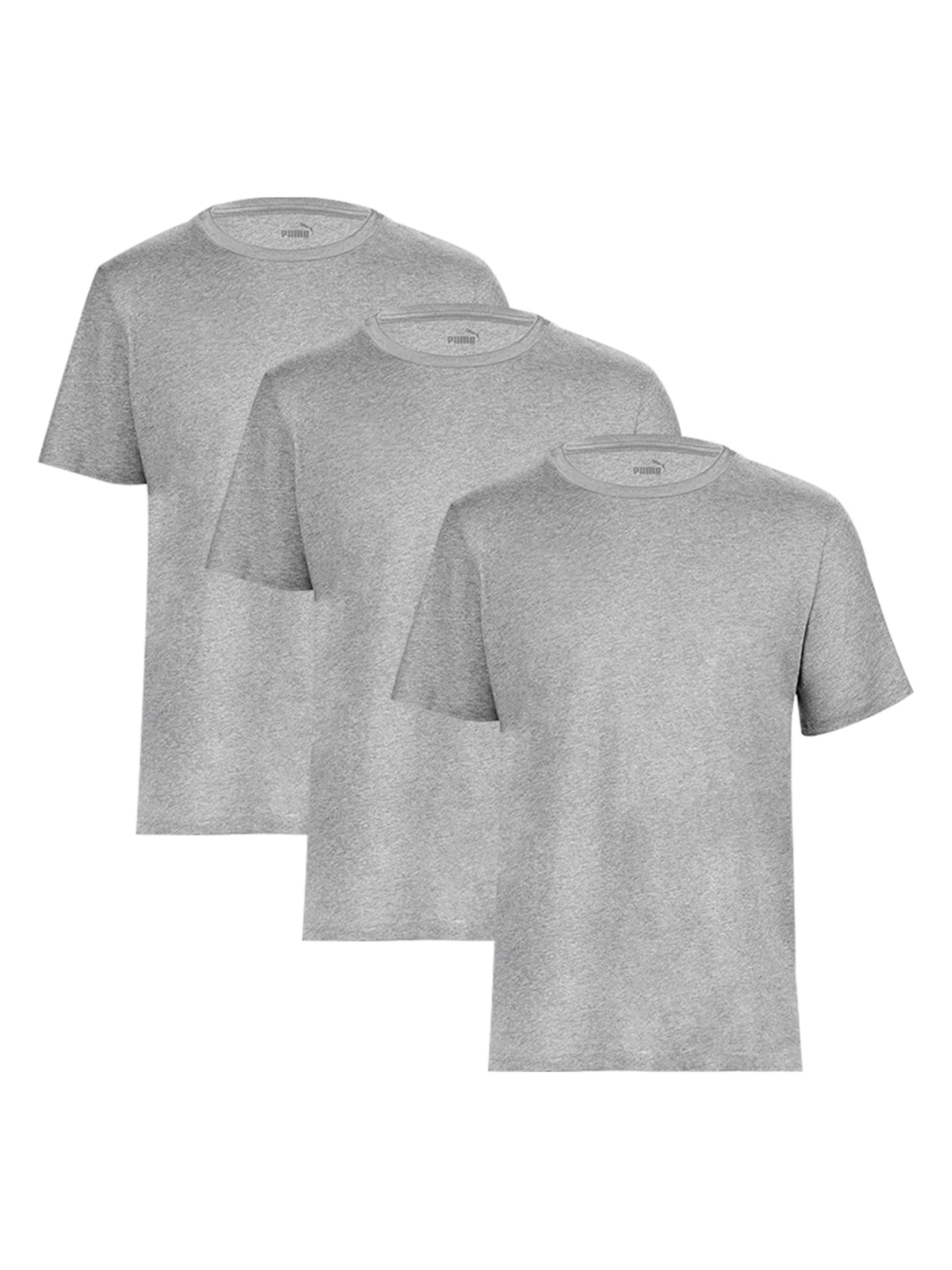 Maglietta 'Puma Men Base T-shirt Grey Heather 3-pack' in M PUMA di colore antracite, Visualizzazione prodotti