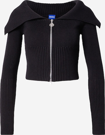 HUGO Neuletakki 'Sestin' värissä musta: etupuoli