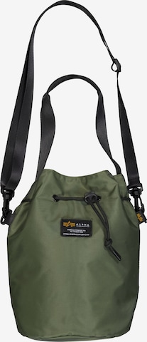 Poche ventrale ALPHA INDUSTRIES en vert : devant