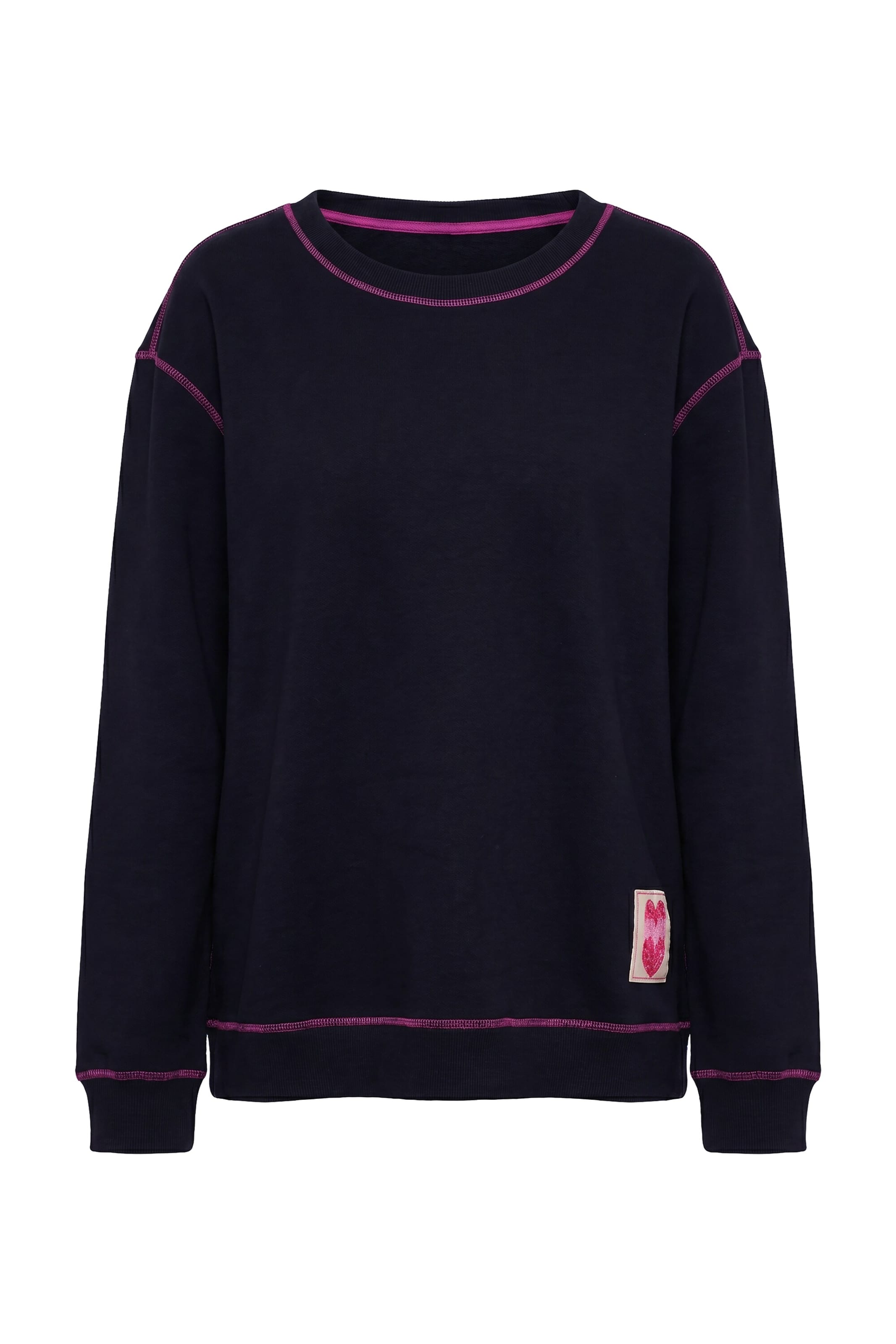 Ulla Popken Sweatshirt in Schwarz: Vorderseite