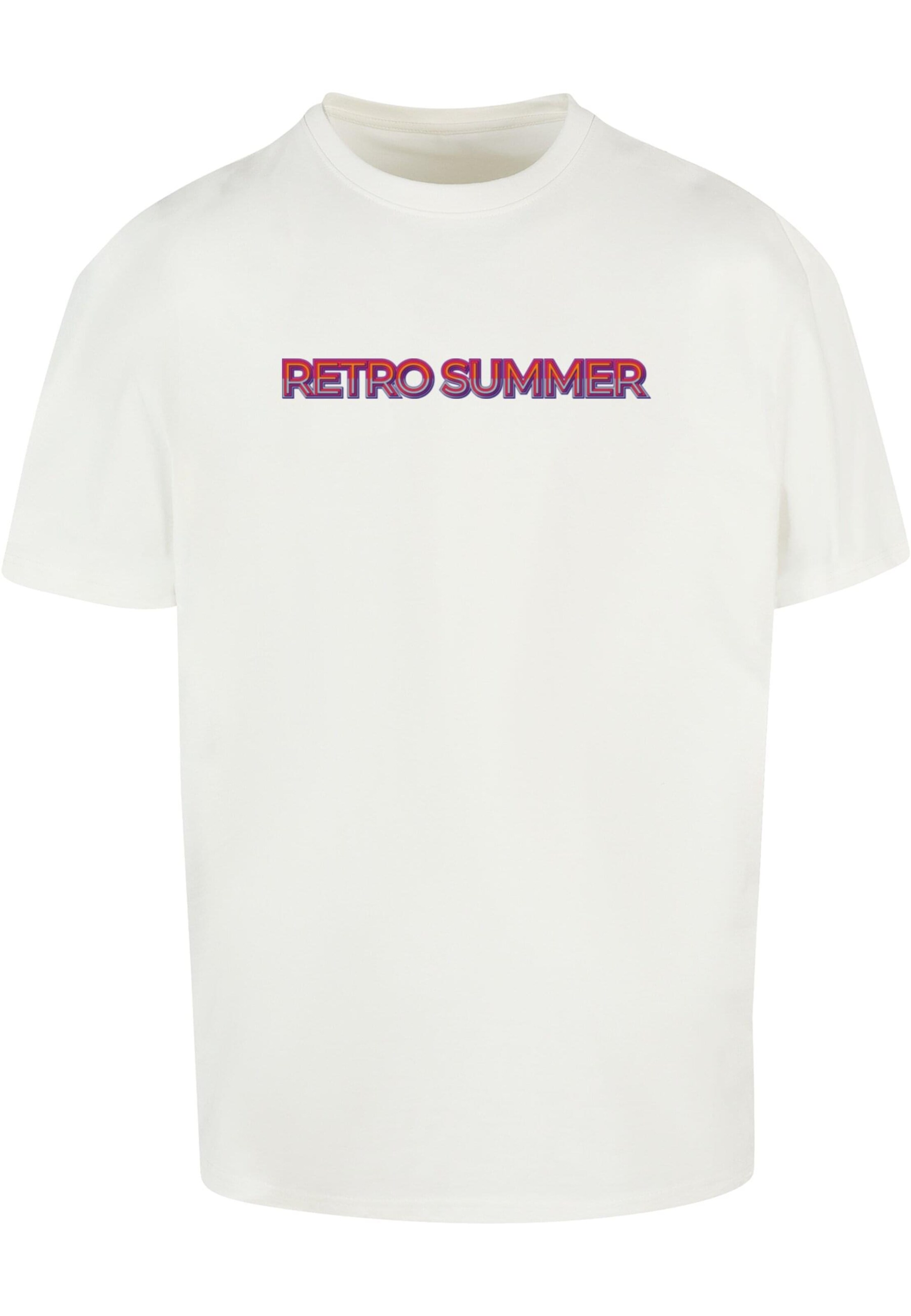 Merchcode Shirt 'Summer - Retro' in Wit: voorkant