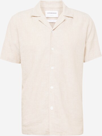 Coupe regular Chemise folklorique Lindbergh en beige : devant