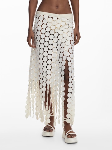 DesigualSuknja - bijela boja: prednji dio
