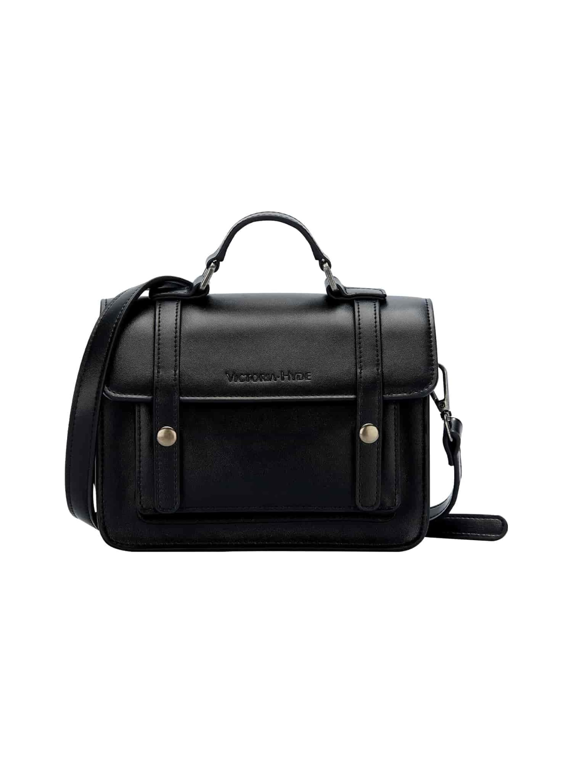 Victoria Hyde - Malas de tiracolo 'Cambridge Satchel ' em preto: frente