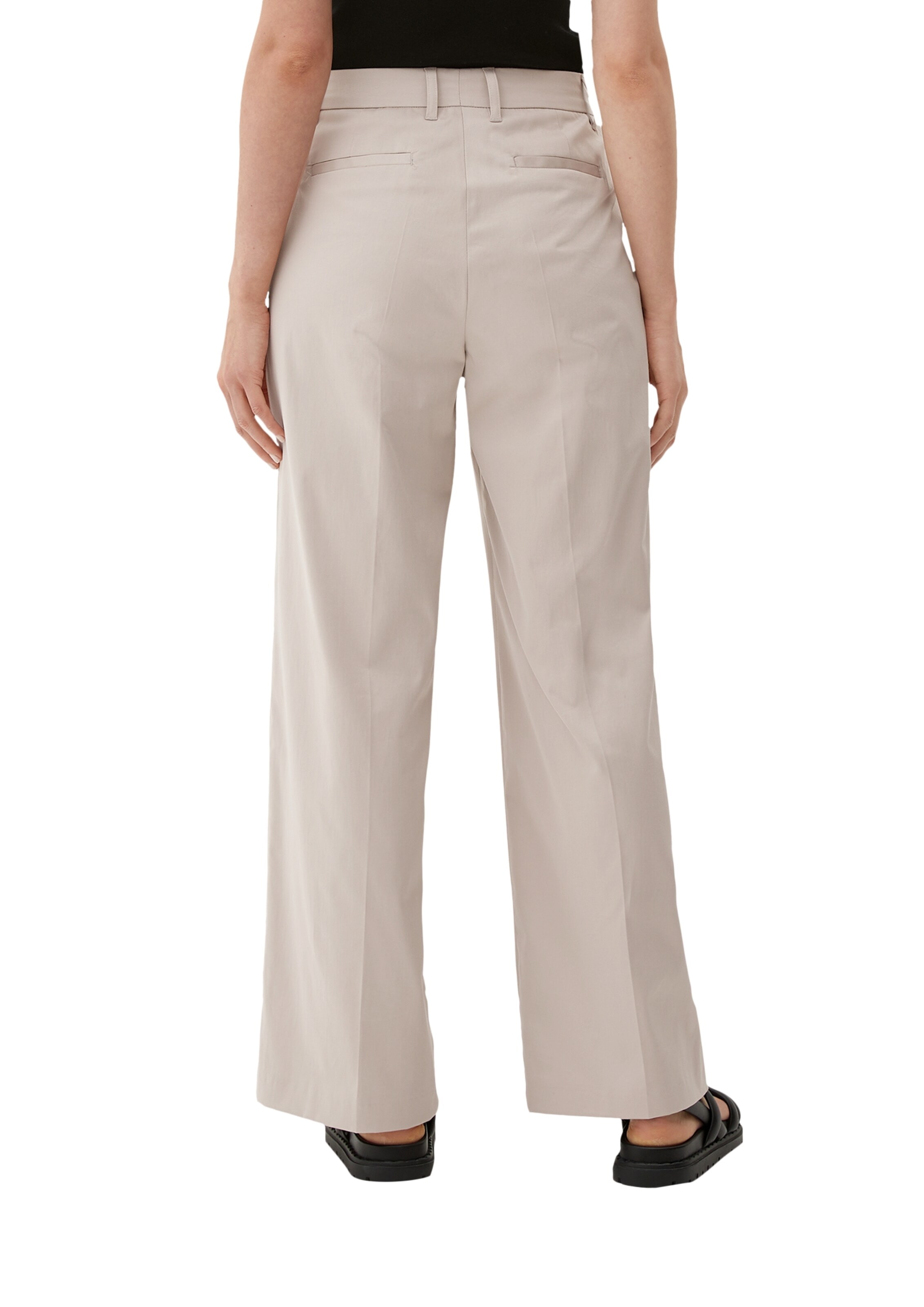 s.Oliver BLACK LABEL Wide Leg Hose in Beige