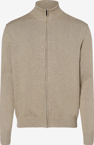 Andrew James Knit Cardigan ' ' in Beige: front