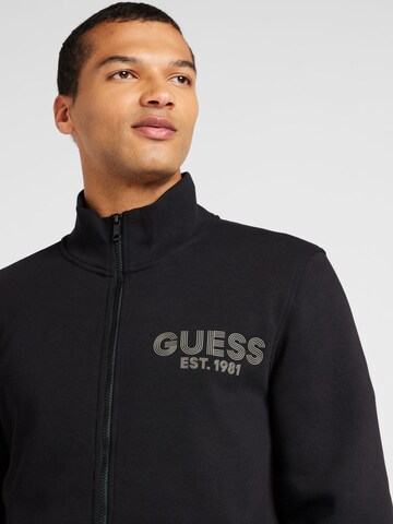 GUESS Zip-Up Hoodie in Black
