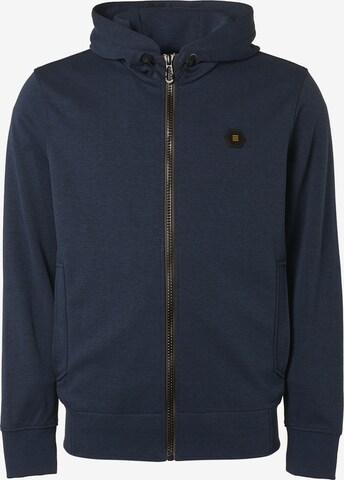 No Excess Zip-Up Hoodie in Blue: front