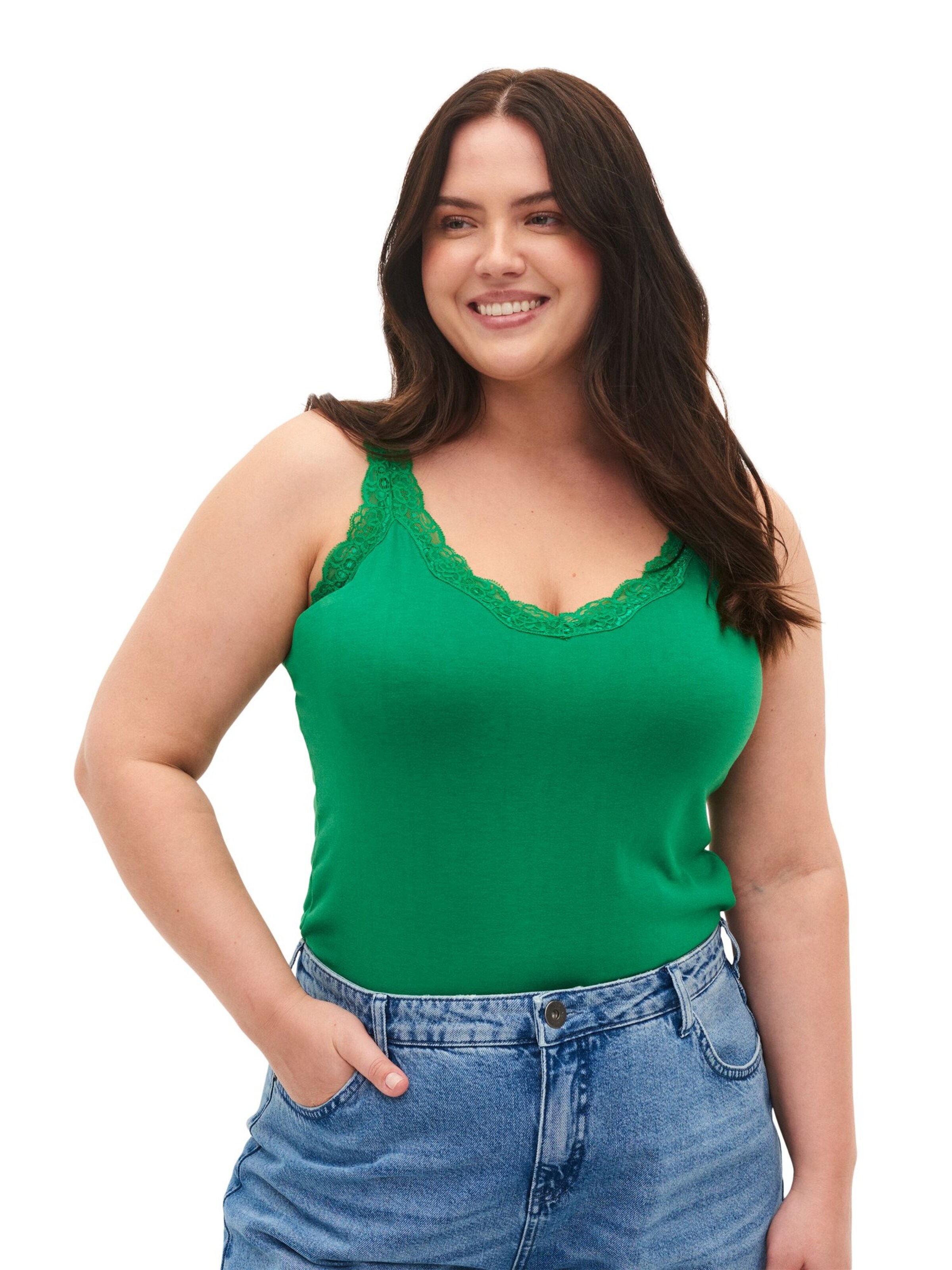 Top de la Zizzi pe albastru: față