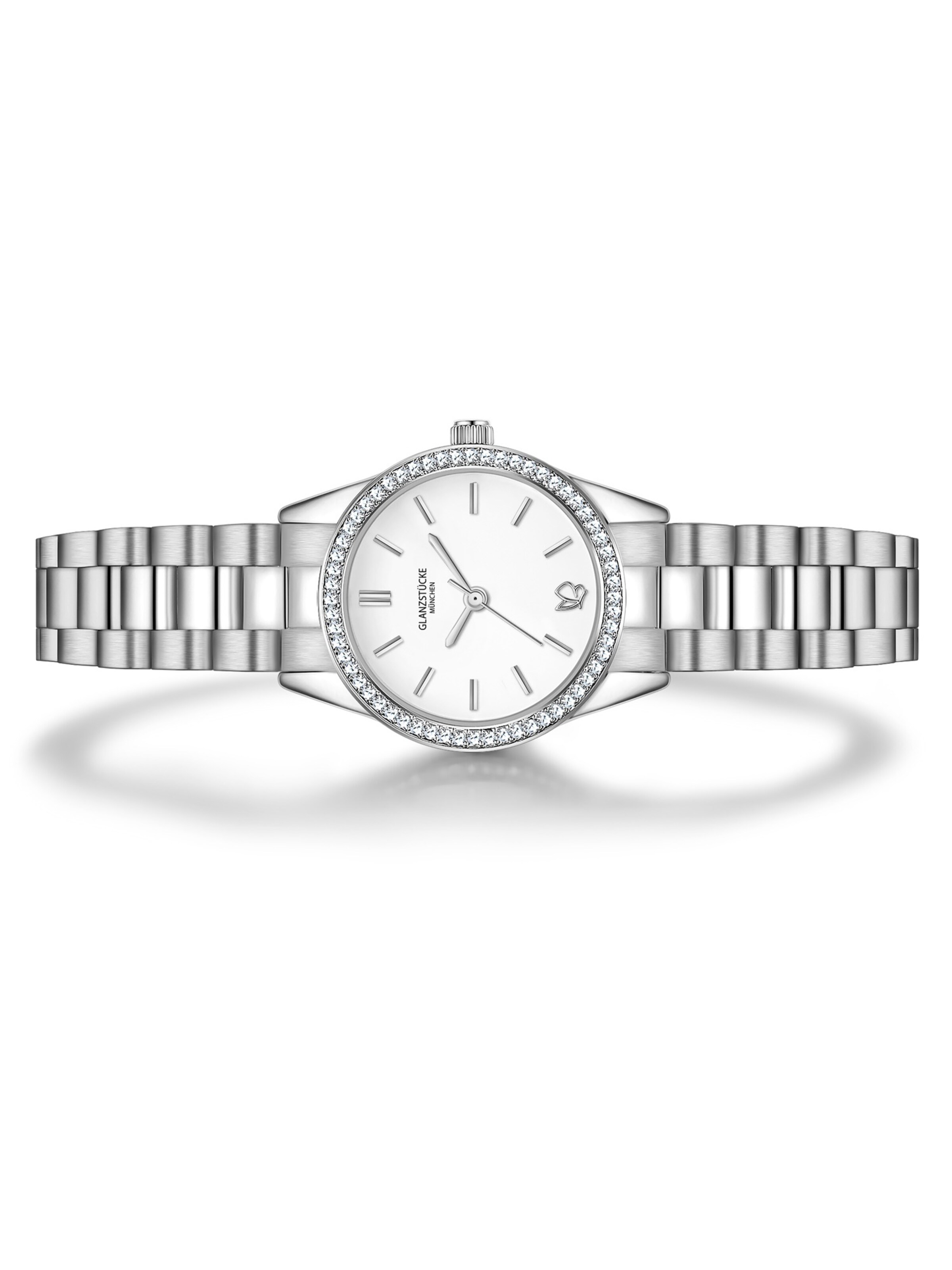 Montre à affichage analogique Glanzstücke München en argent