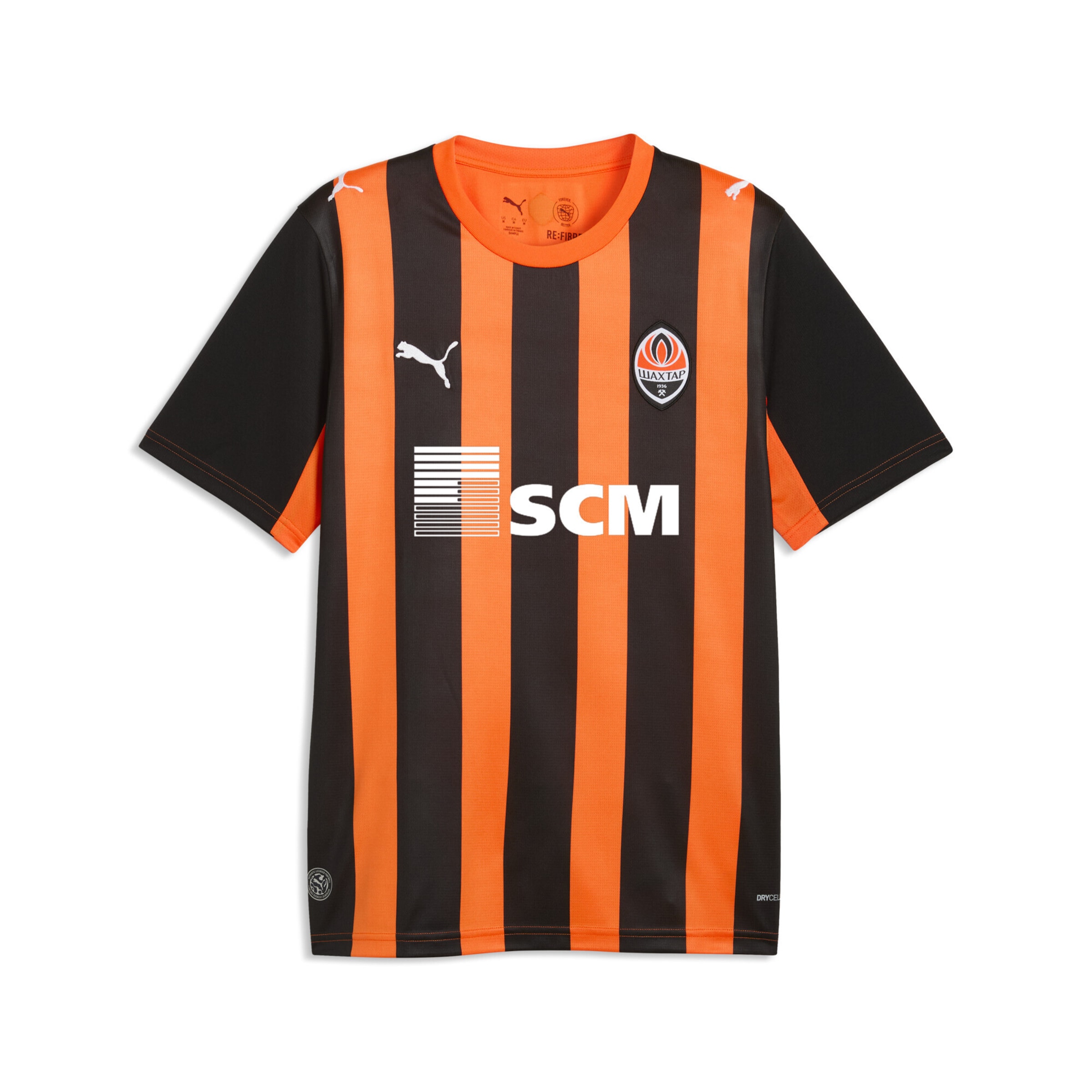 PUMA Tricot 'Shakthar Donetsk 26/27' in S in de kleur Oranje / Zwart / Wit, Productweergave