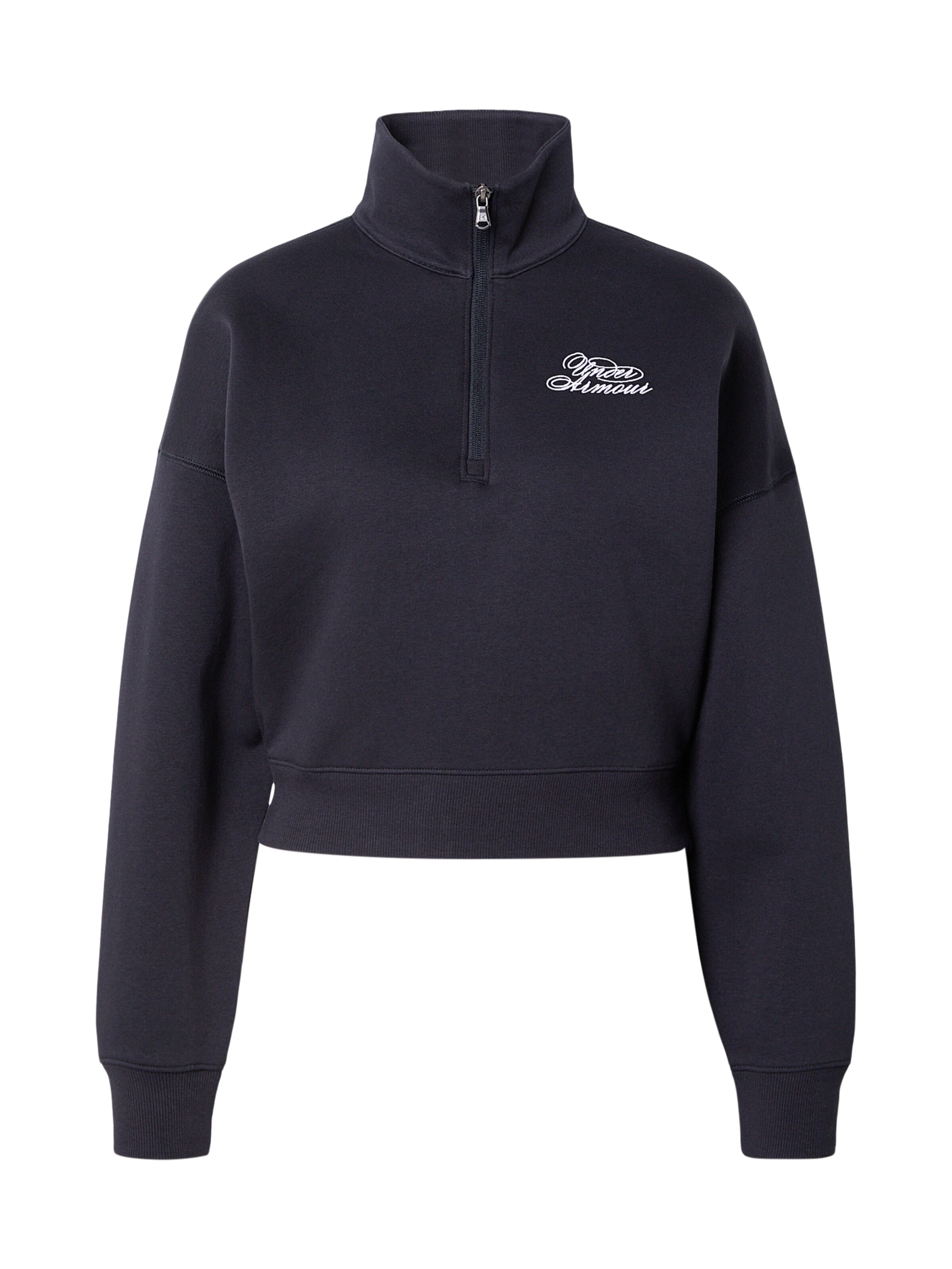 UNDER ARMOUR Sportief sweatshirt in Zwart: voorkant