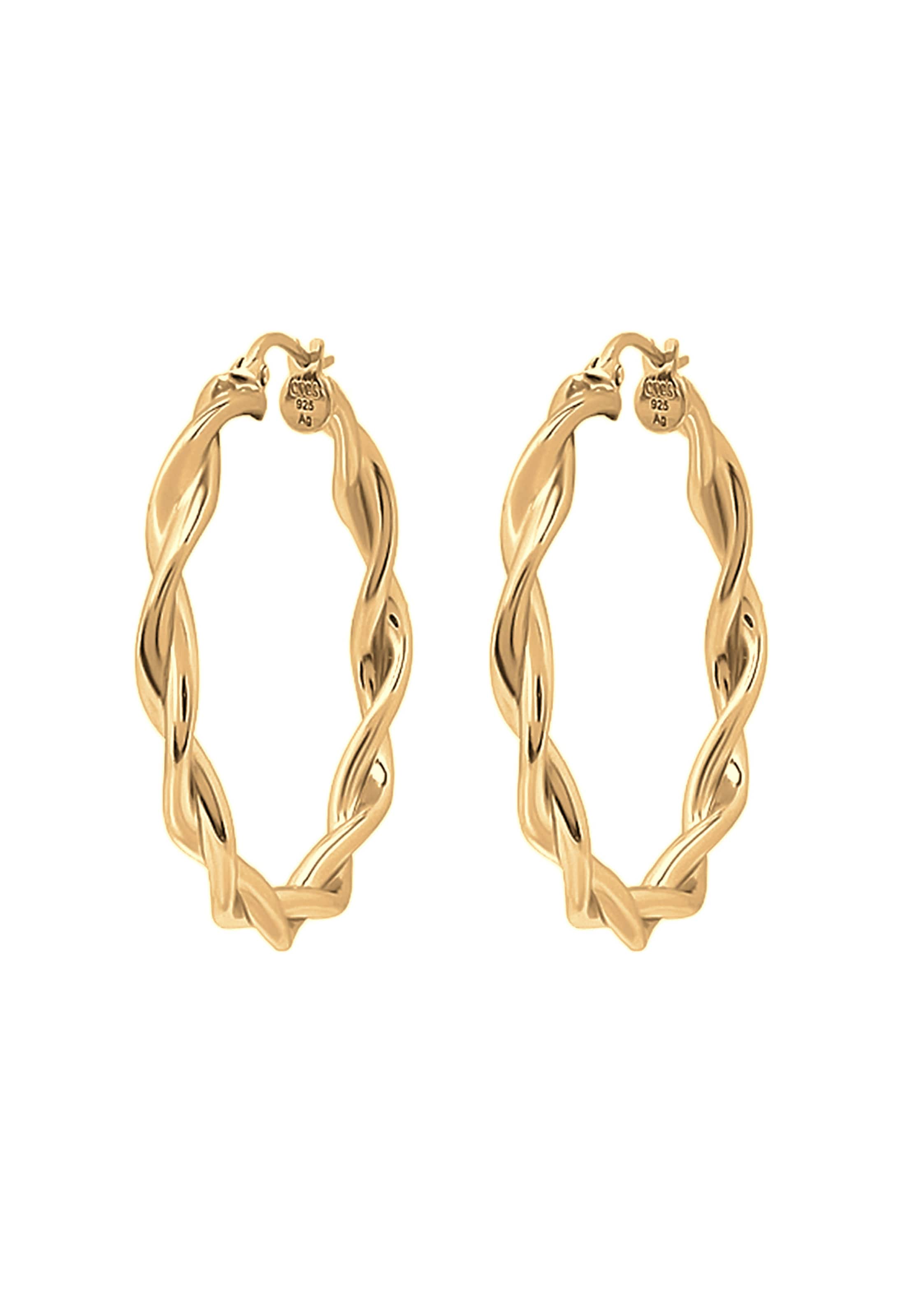 Boucles d'oreilles ELLI en or : devant