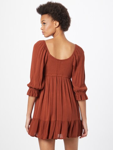 HOLLISTER Kleid 'EMEA' in Braun