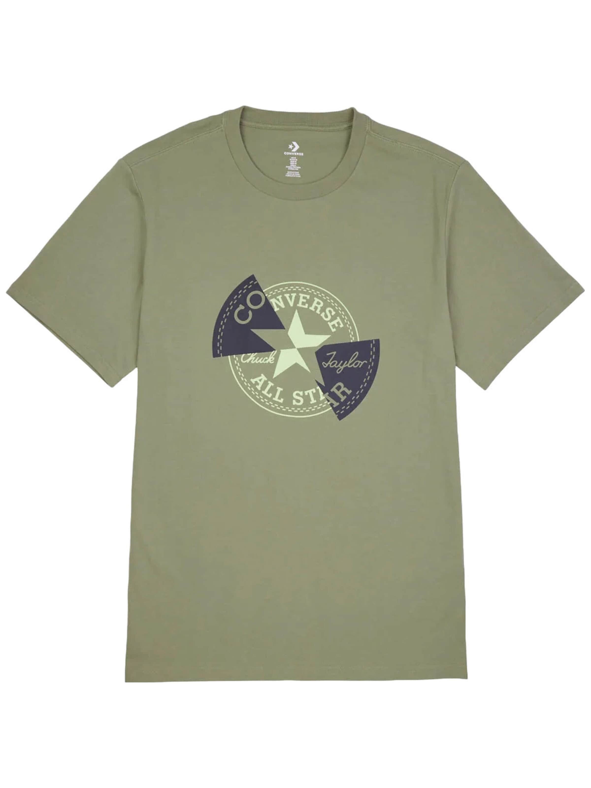 CONVERSE Shirt 'Converse Distort Tee'‌‌‌‌‌‌ in Grün: Vorderseite