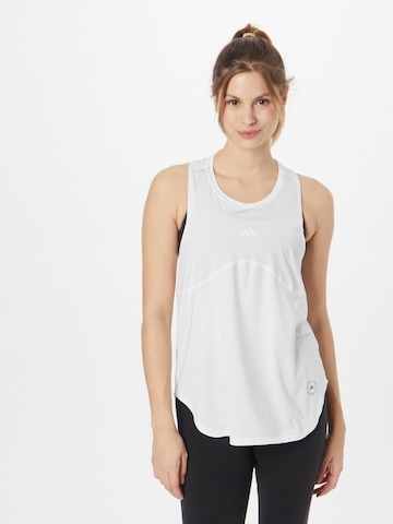 balta ADIDAS BY STELLA MCCARTNEY Sportiniai marškinėliai be rankovių 'Truestrength ': priekis