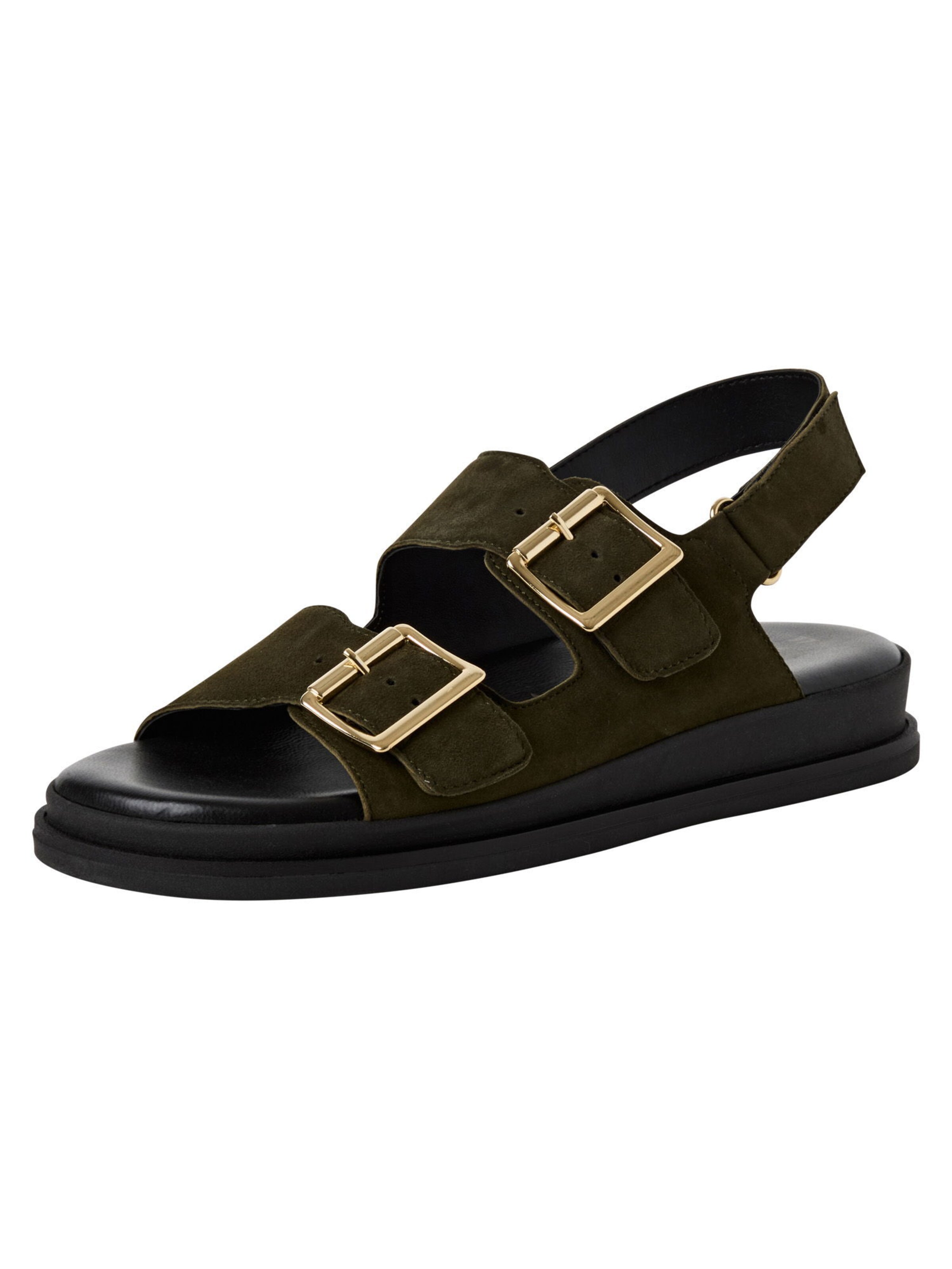 Sandales Tamaris en vert : devant