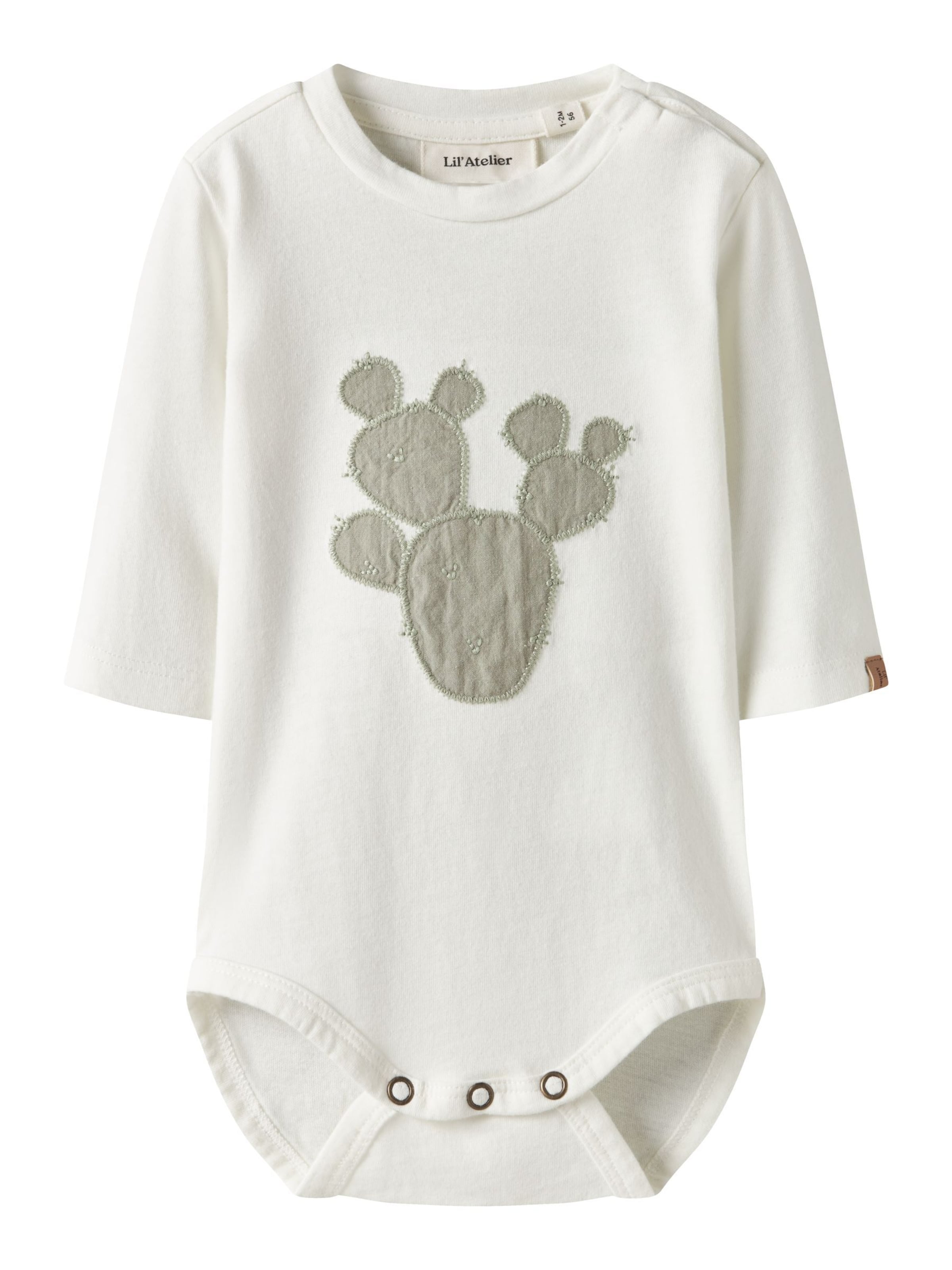 Tutina / body per bambino di Lil'Atelier in bianco: frontale
