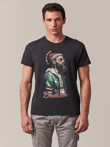 Deeluxe T-Shirt 'Hipster' in Grau: Vorderseite