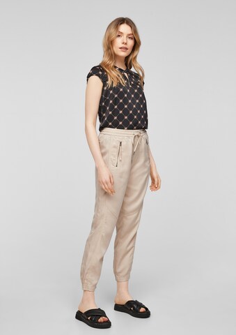 s.Oliver Tapered Broek in Beige