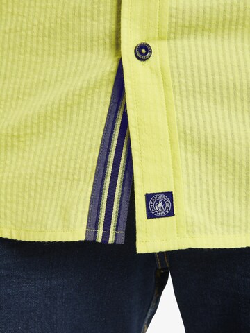 Jan Vanderstorm Comfort fit Button Up Shirt 'Mawens' in Yellow