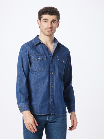 LEVI'S ® Rovný strih Košeľa 'Relaxed Fit Western' - Modrá: predná strana