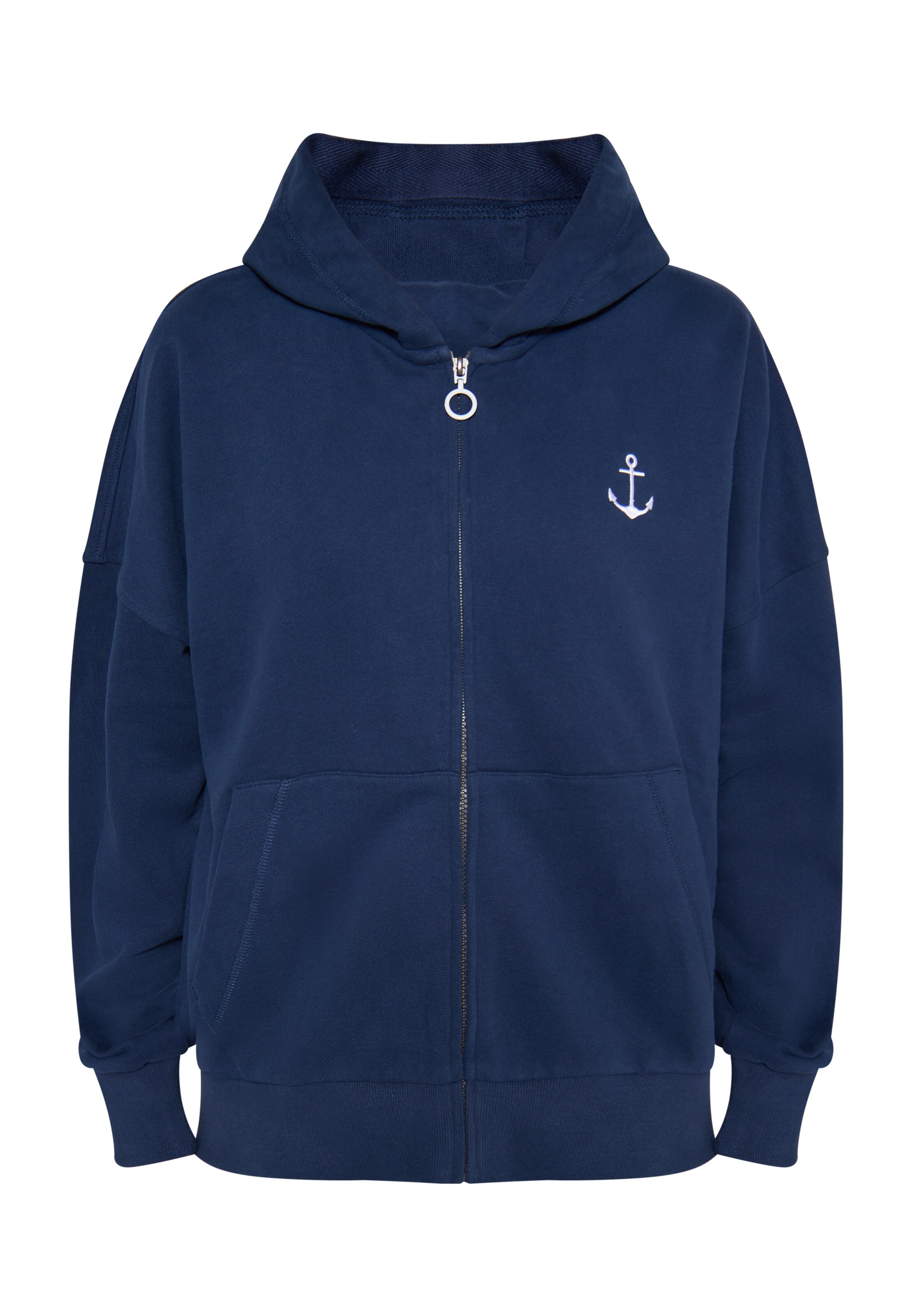 DreiMaster Maritim - Sudadera con cremallera 'Kilata' en azul: frente