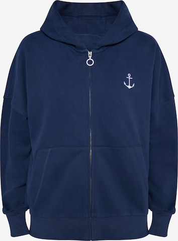 DreiMaster Maritim Sweat jacket 'Kilata' in Blue: front