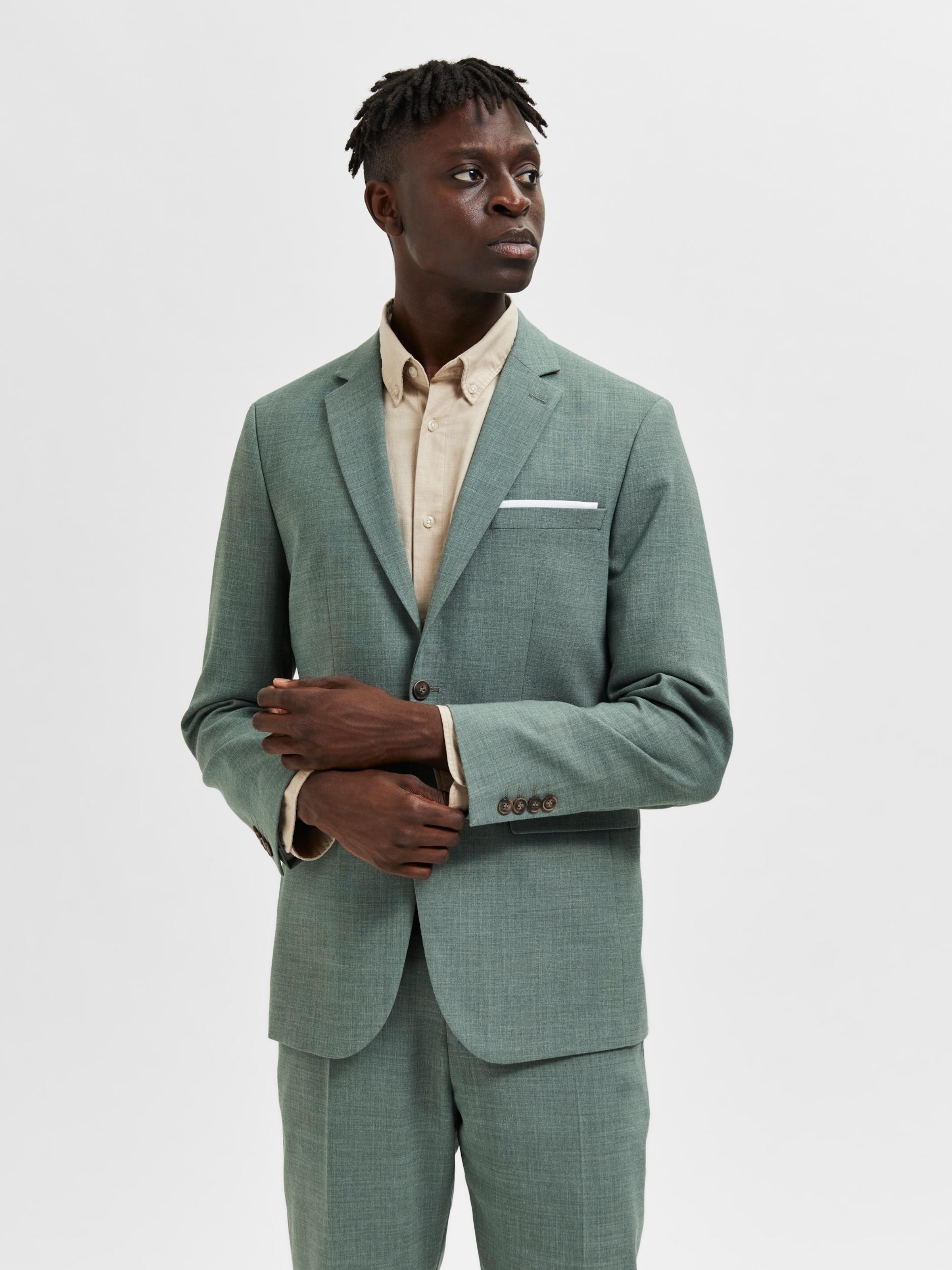 SELECTED HOMME Regular fit Suit Jacket Oasis in Green ABOUT YOU