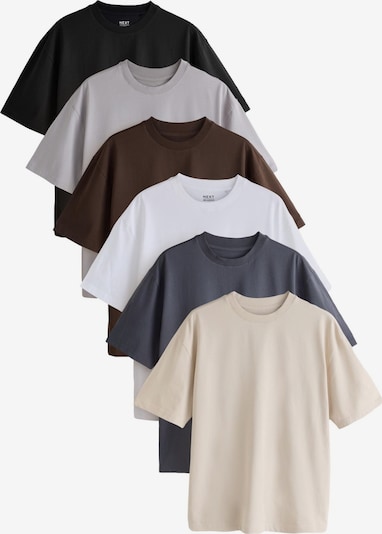 Maglietta 'Essential' in XS Next di colore crema / cioccolato / grigio chiaro / grigio scuro / nero / bianco, Visualizzazione prodotti