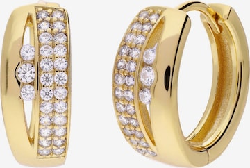 Boucles d'oreilles Lucardi en or : devant